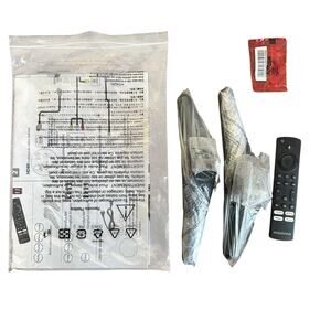 New Insignia NS-43F301NA22 Remote, TV Stand Legs w/ Screws, Set Up Guide